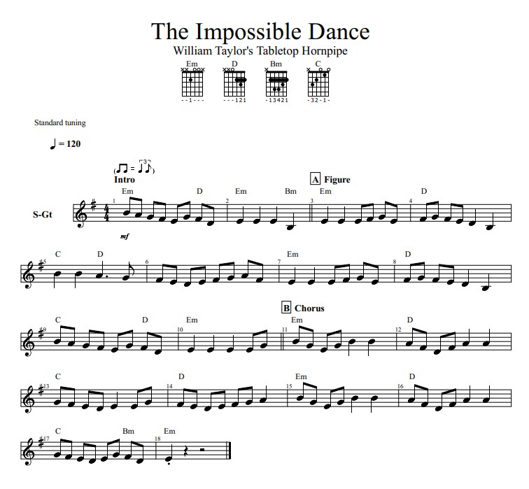 The Impossible Dance music