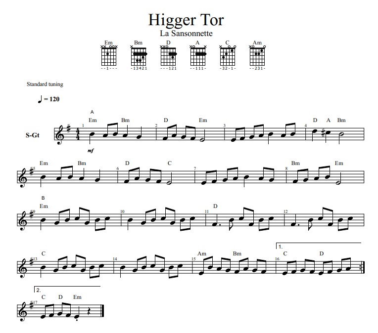 Higger Tor music