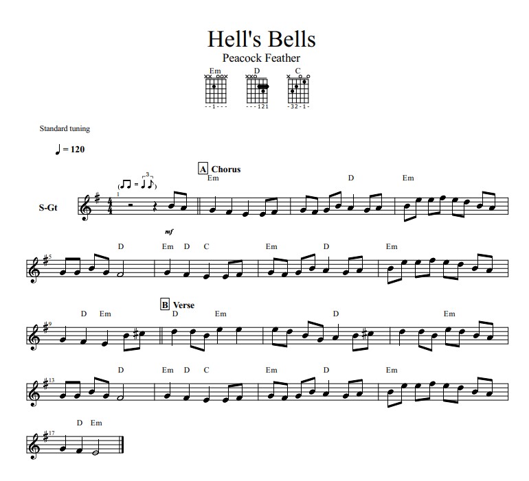 Hell's Bells music